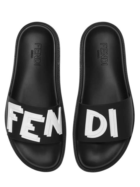 fendi rubber slides|fendi slides for men.